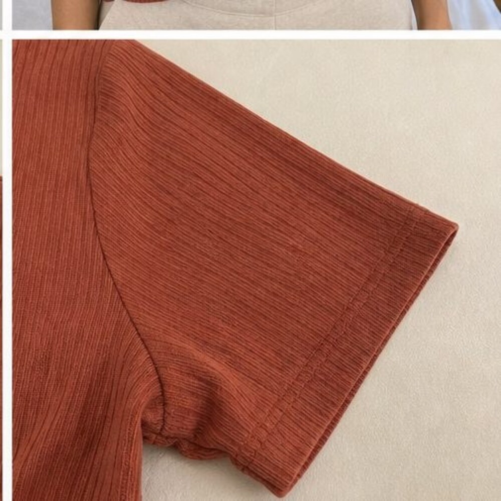 Rust V Neck Top - Picture 5 of 6